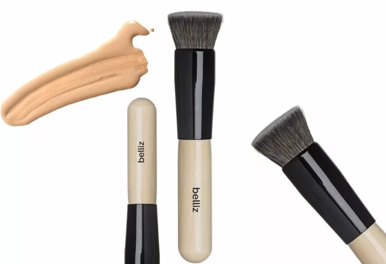 JCHOPE Pincel Marfim Kabuki Reto Belliz Preto/Bege/Cinza